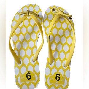 Kate Spade Lemon Pattern Flip Flops
